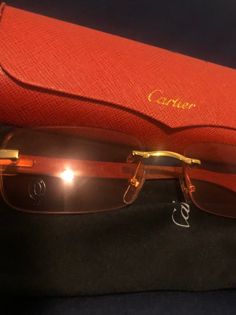 Cartier red sunglasses